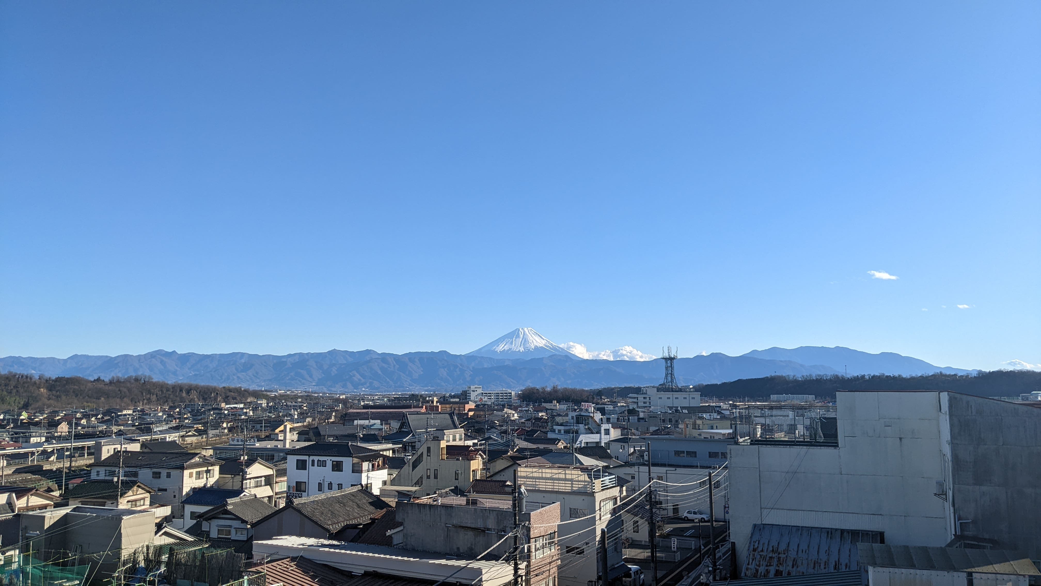 韮崎市からみた富士山
